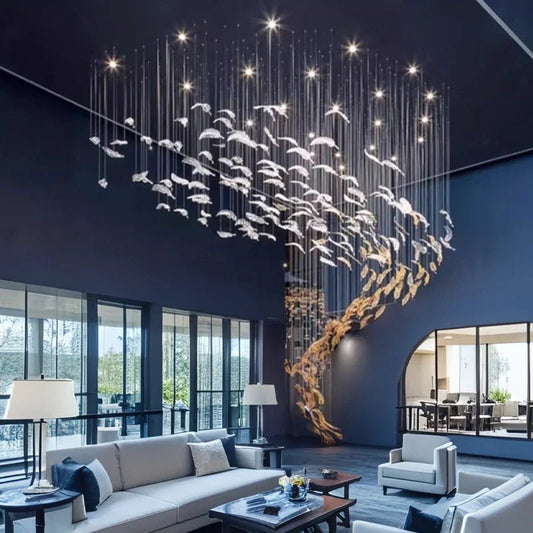 luxury Glass Hanging Led Chandelier | Luxury Home Accessories | Heulog Glow