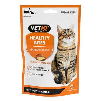 M & C VetIQ Healthy Bites Hairball Remedy Cat Treats 65g | Luxury Home Accessories | Heulog Glow