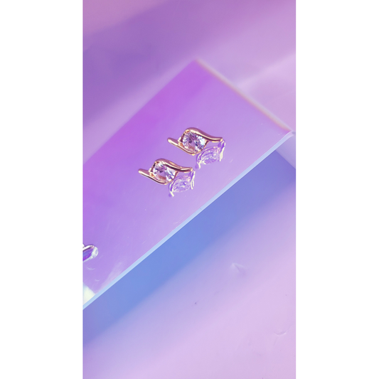 Luxe Tear Drop Crystal Stud Earrings