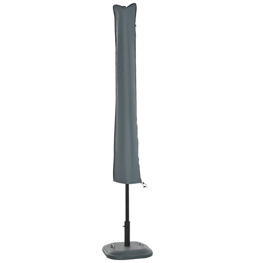 Garden Offset Umbrella Parasol Waterproof Cover-Grey