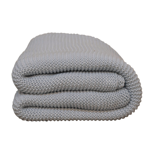 Artisan Furniture Double Blue Knit Throw