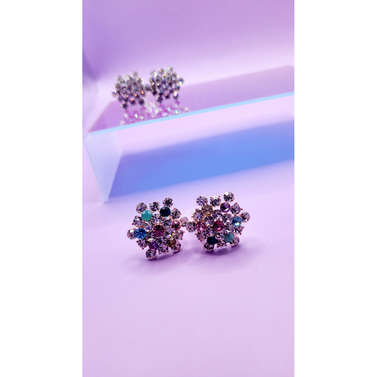 Amour Crystal Non Pierced Clip On Earrings
