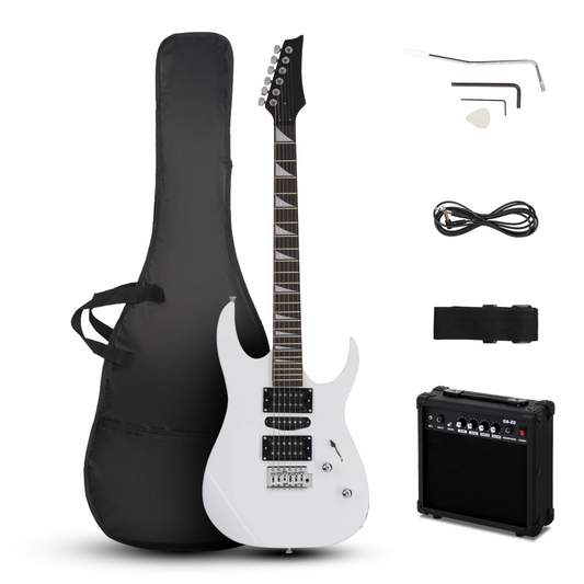 170 Model With 20W Electric Guitar Pickup Hsh Pickup Guitar Stereo Bag Harness Picks Rocker Connector Wrench Tool White