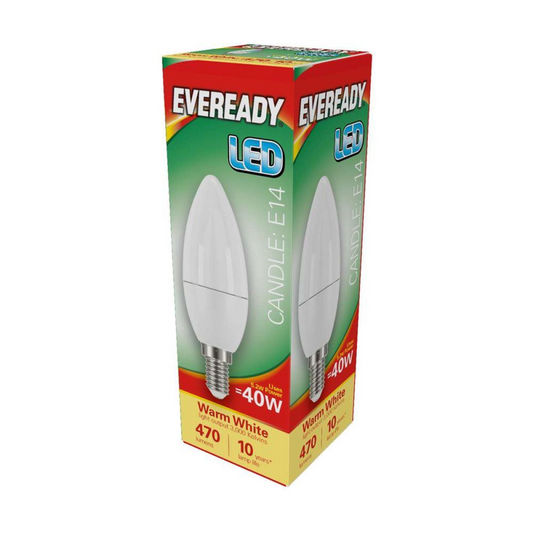 Eveready S13616 LED Candle Bulb 40w E14 (SES) pk of 5