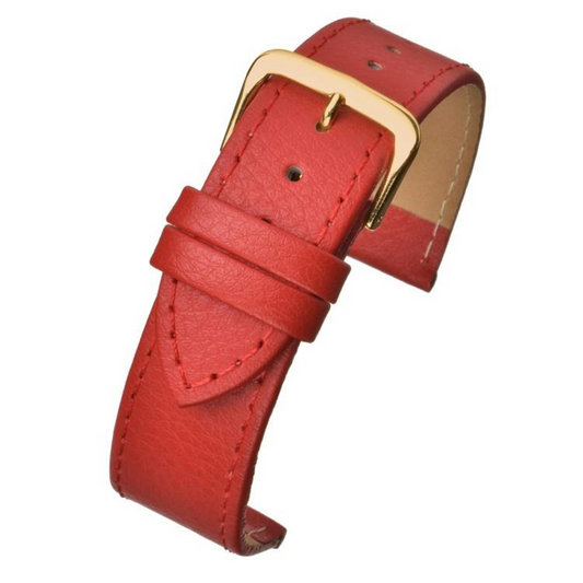 Red Buffalo Grain Leather Watch Strap 24mm