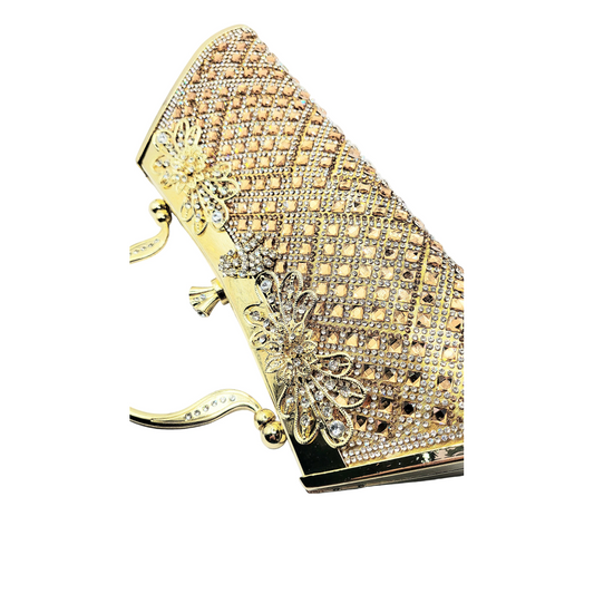 Mirrored Oblong Crystal Clutch bag