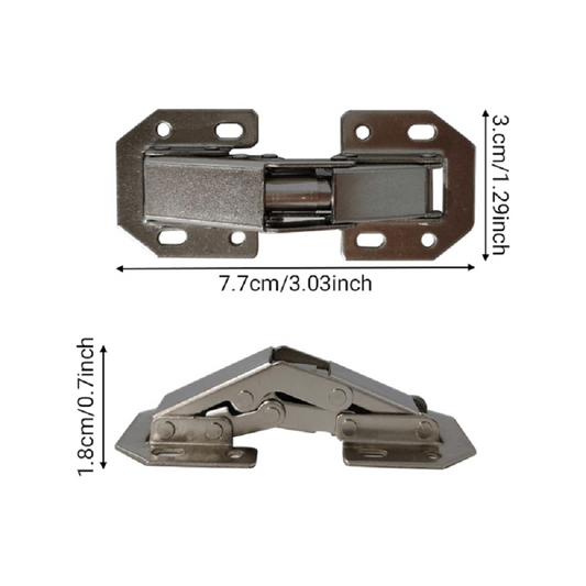 10 Pcs Cabinet Hinges 90 Degree Hidden Concealed Furniture Soft Close Hinges With Screws