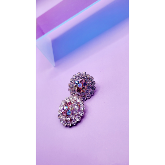 Princess Crystal Non Pierced Clip On Earrings