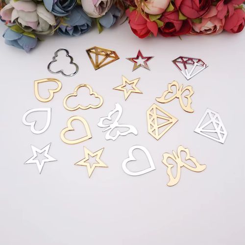 30 Acrylic Mirror Stickers for Creative Party Decor - 3cm Height