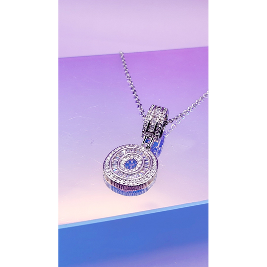 Crystal Initial Necklace Letter O