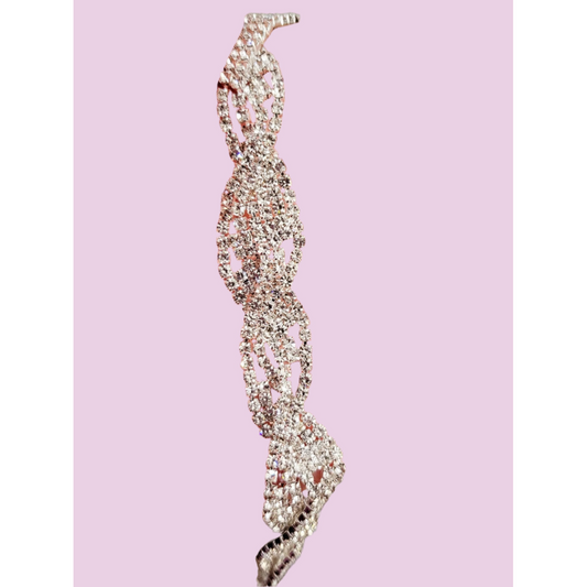 Gold Twist Crystal Bracelet