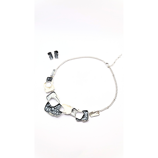 Abstract Irregular Necklace & Earrings Set