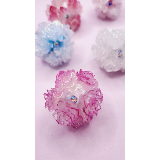 Crystal Flower Cluster Stacking Charm