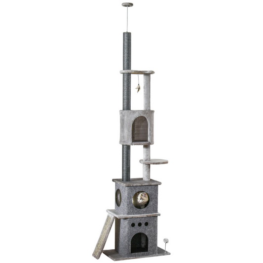 Huge Cat Tree Floor to Ceiling Kitten Climbing Activity Center Multi-level
