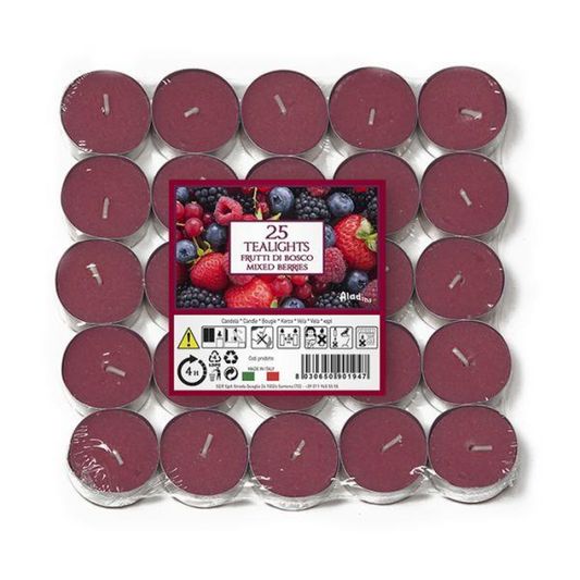Price's Petali Mixed Berries tealights Candle Pack of 25 - 021938D