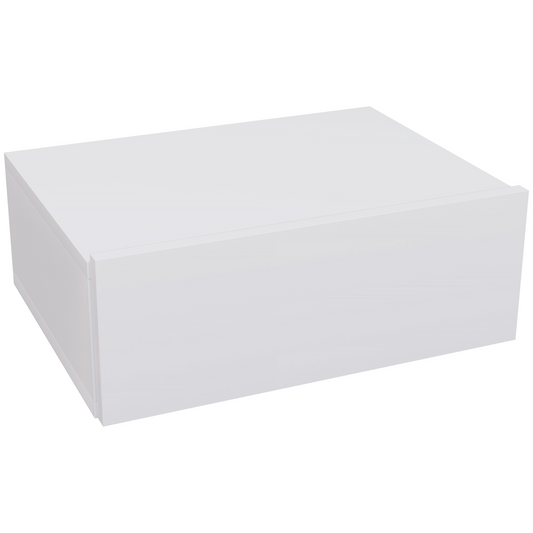HOMCOM Floating Bedside Table, Wall-Mounted Side Table for Bedroom, White