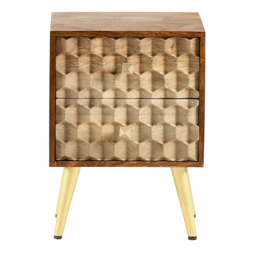 Edison 2 Drawer Side Table