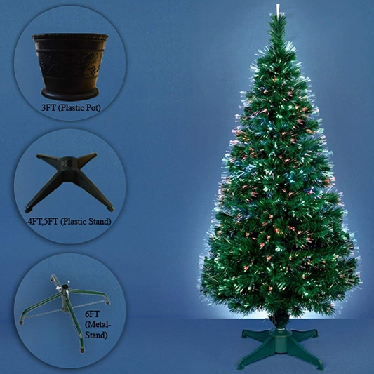 4FT (120CM) FIBRE OPTIC GREEN TREE