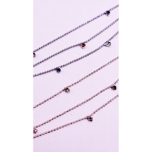 Rainbow Gem Crystal Anklet