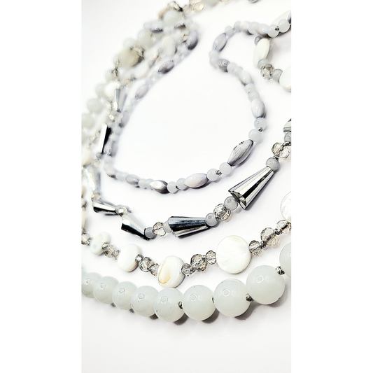 Resin Boho Beaded Necklace