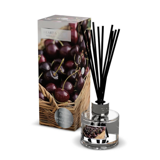 Sweet Black Cherries Reed Diffuser - 70ml - Up to 12 Weeks of Fragrance