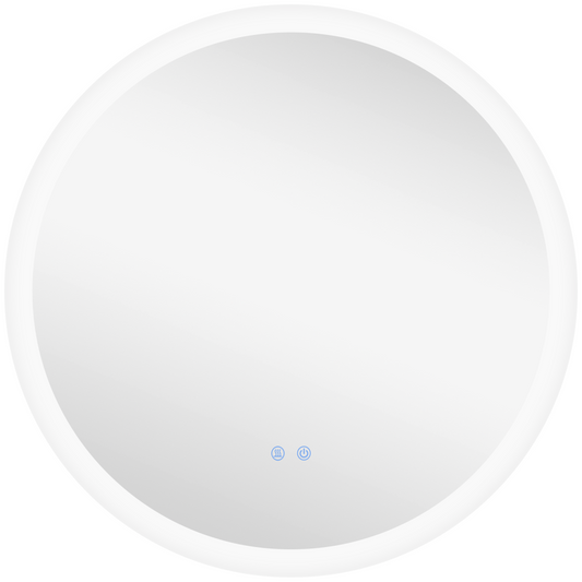 kleankin Illuminated Bathroom Mirror with LED Lights, 3 Colours, Defogging Film