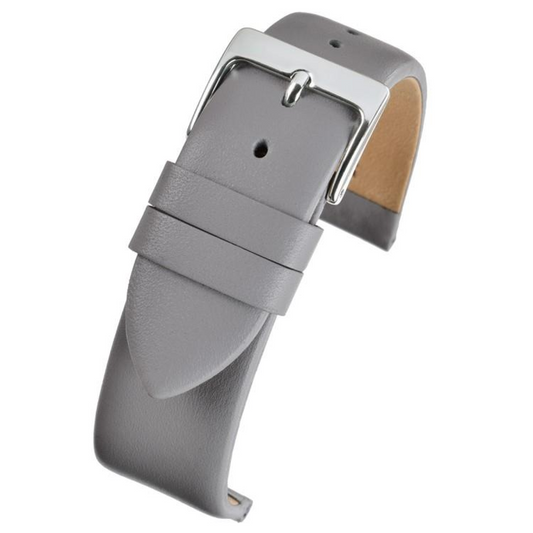 Grey Calf Leather Watch Strap 26mm