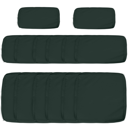 Garden Rattan Sofa Set Polyester Cover Replacement No Cushion Grey
