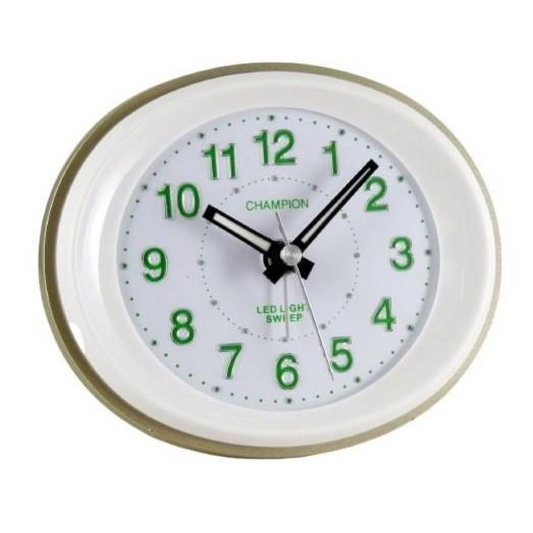 Champion Silent Sweep Gold Alarm Clock MF888G