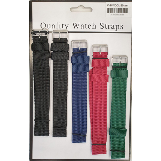 Nylon fabric watch strap 5pk V18N.22C