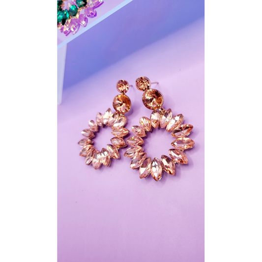 Bohemian Crystal Drop and Dangle Earrings