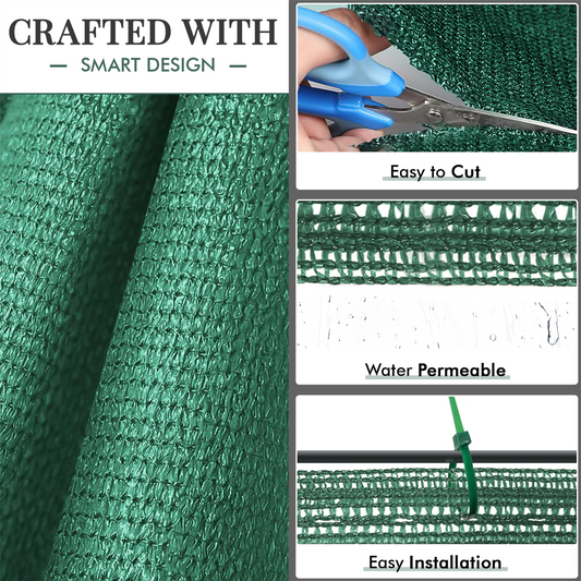 Green Fabric Fence 230gsm - 1m x 10m