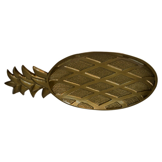 Artisan Furniture Antique Pineapple Dish, Brass Finish