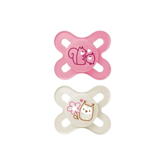 MAM Original Start Soother 0-2 months Pack of 2 - Pink | Luxury Home Accessories | Heulog Glow