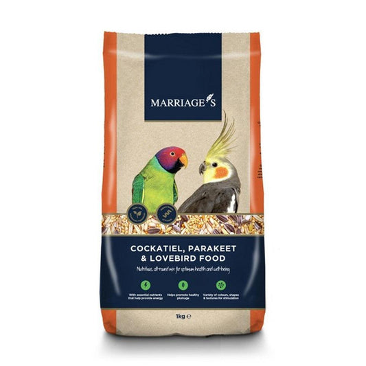 Marriages Cockatiel Parakeet Lovebird Food 1Kg | Luxury Home Accessories | Heulog Glow