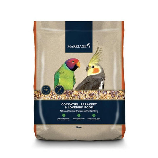 Marriages Cockatiel Parakeet Lovebird Food 3Kg | Luxury Home Accessories | Heulog Glow