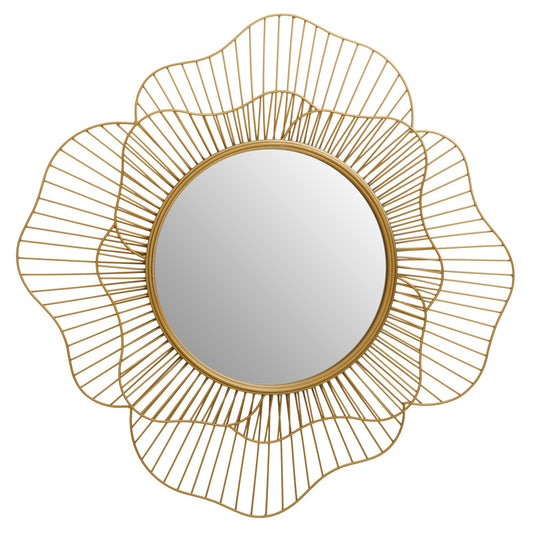 Matera Gold Flower Wall Mirror | Luxury Home Accessories | Heulog Glow