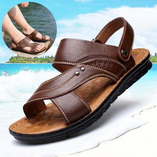 Men Sandals Summer Beach Shoes Adjustable Back Strap Design Slippers Slides | Luxury Home Accessories | Heulog Glow