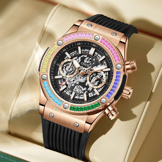 Men's Fashionable All-match Waterproof Multi-functional Quartz Watch | Luxury Home Accessories | Heulog Glow