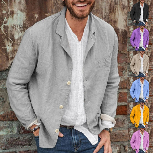 Men's Long-sleeved Shirts Versatile Casual Loose Jacket Top | Luxury Home Accessories | Heulog Glow