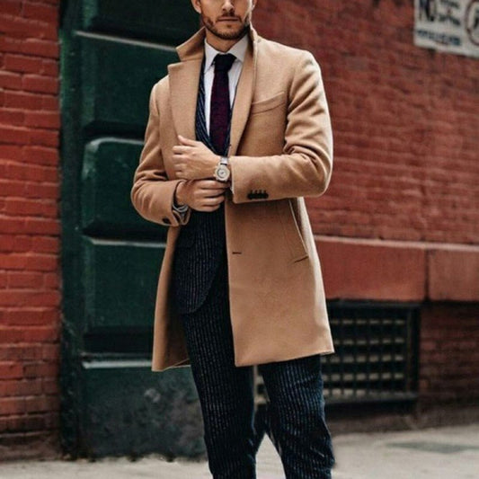 Men's mid-length double-sided woolen coat | Luxury Home Accessories | Heulog Glow