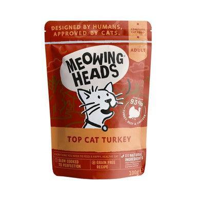 Meowing Heads Top Cat Turkey 100g | Luxury Home Accessories | Heulog Glow