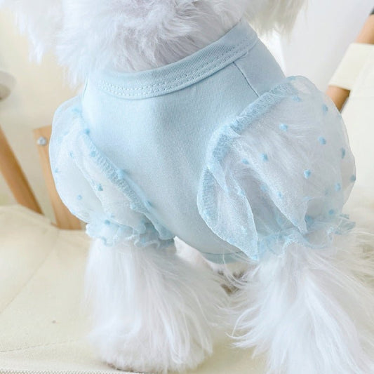 Mesh Puff Sleeve Pet Clothes Puppy Dog Teddy Bichon Pomeranian VIP Schnauzer | Luxury Home Accessories | Heulog Glow