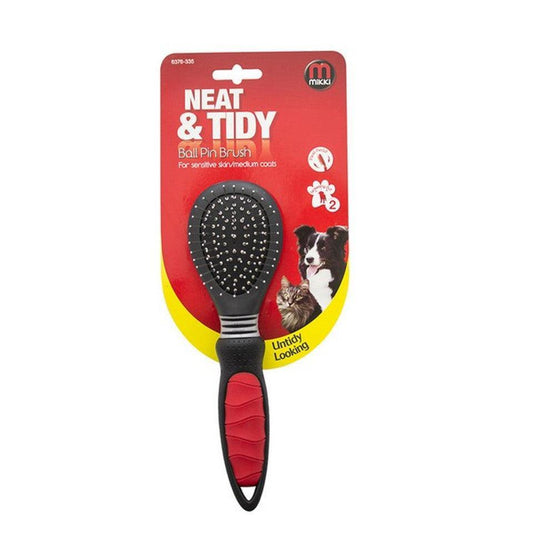 Mikki Ball Pin Brush For Sensitive Skin Med Coats Small | Luxury Home Accessories | Heulog Glow