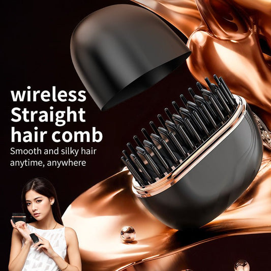 Mini Hair Straightening Comb Wireless Charging Portable Multifunctional Hair Care Not Hurt Hair Styling Comb Hair Straightener | Luxury Home Accessories | Heulog Glow