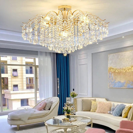 Modern Luxury Crystal Ceiling Chandelier Ceiling Lamp | Luxury Home Accessories | Heulog Glow