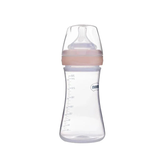 Mooma Kindy Bottle Medium Flow 6-18 months 250ml - Old Rose | Luxury Home Accessories | Heulog Glow