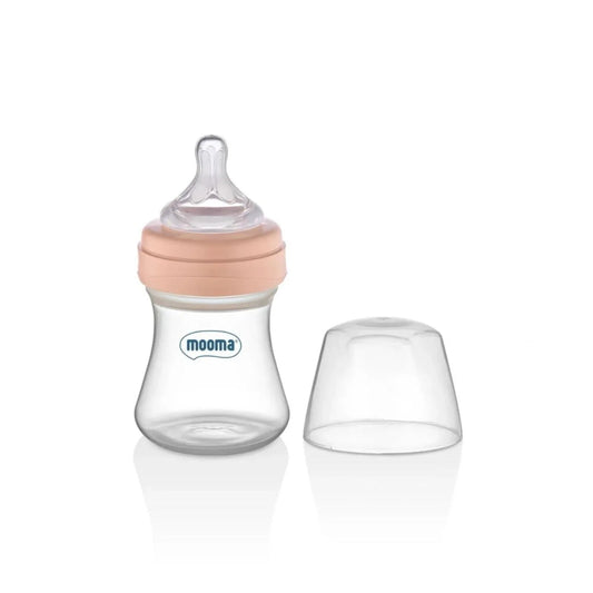 Mooma Kindy Bottle Slow Flow 0-6 months 150ml - Old Rose | Luxury Home Accessories | Heulog Glow