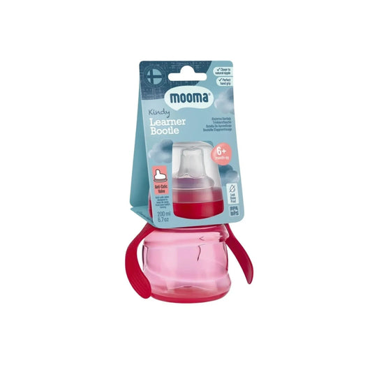 Mooma Kindy Learner Bottle 200ml - Red | Luxury Home Accessories | Heulog Glow