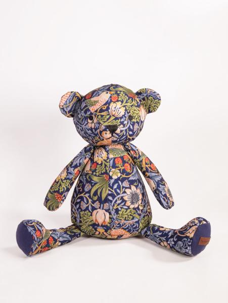 Morris & Co Strawberry Thief Bear Dog Toy | Luxury Home Accessories | Heulog Glow